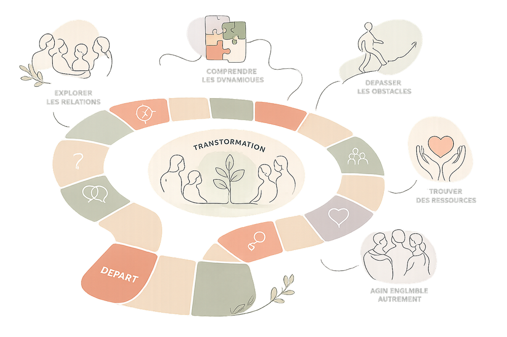 Illustration du jeu de l'oie systémique